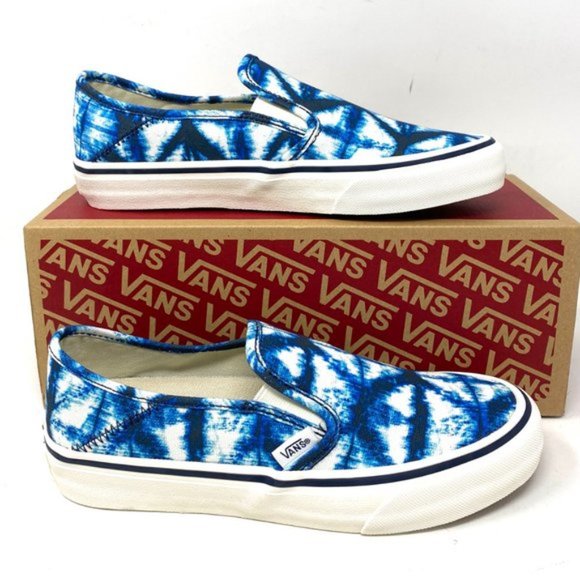 💖MEGA SALE💖VANS Slip On Indigo Blues Shoes Women's Canvas Sneakers VN0A3MVDIEM - Picture 3 of 10